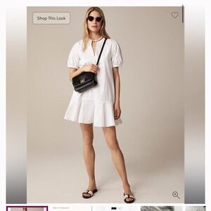 J. Crew Delilah dress cotton poplin white